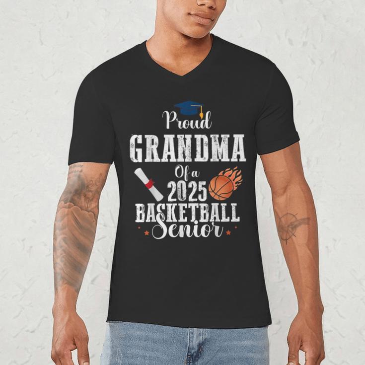 Proud Grandma Of 2025 Basketball Senior Graduation Day Men's V-Neck T-Shirt
