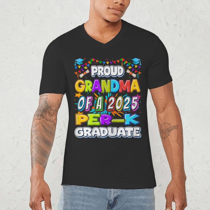 Proud GRANDMA Of a 2025 PRE-K Graduate -Graduation Men's V-Neck T-Shirt
