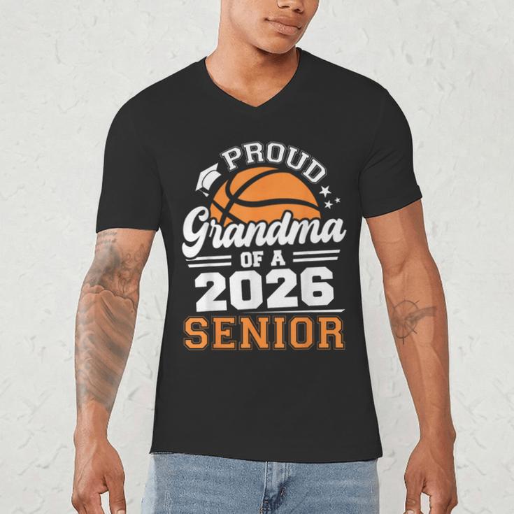 Proud Grandma Of A 2026 Senior Basketball Graduation Men's V-Neck T-Shirt