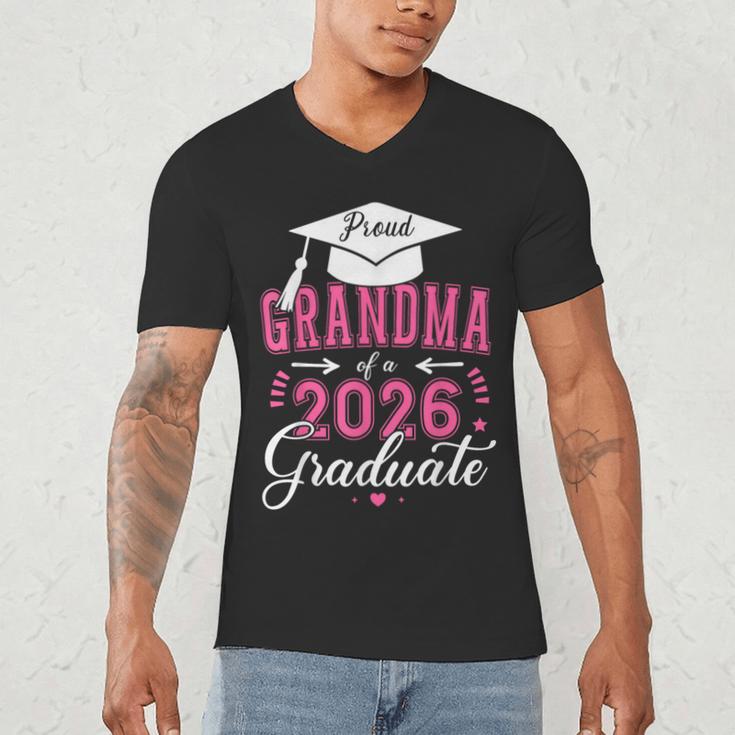 Proud Grandma Of a Class Of 2026 Graduate For Graduation Men's V-Neck T-Shirt