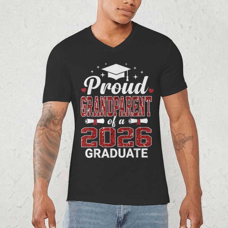 Proud Grandparent Of A 2026 Graduate Class Of Graduation Men's V-Neck T-Shirt