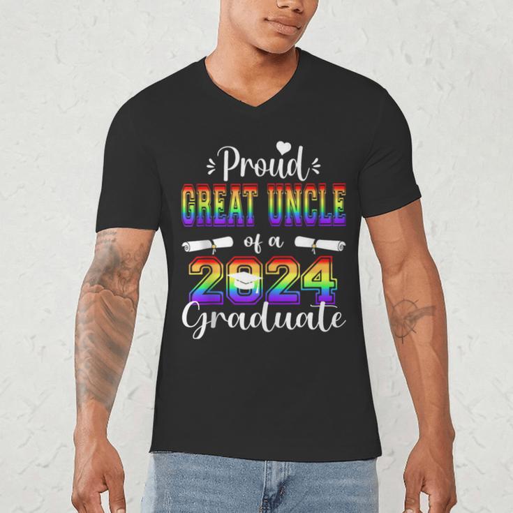 Proud Great Uncle Of 2024 Graduate Class 2024 Graduation Men's V-Neck T-Shirt