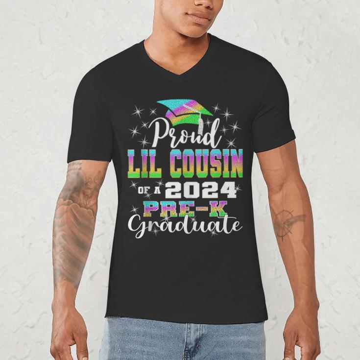 Proud Little Cousin Of PreK School Graduate 2024 Graduation Men's V-Neck T-Shirt