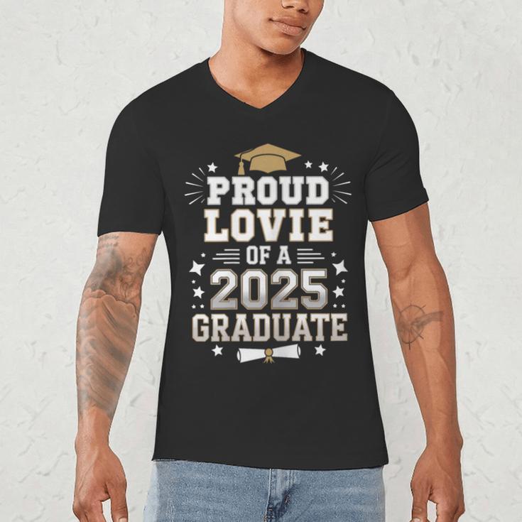 Proud Lovie Of A Class Of 2025 Graduate Senior Graduation Men's V-Neck T-Shirt
