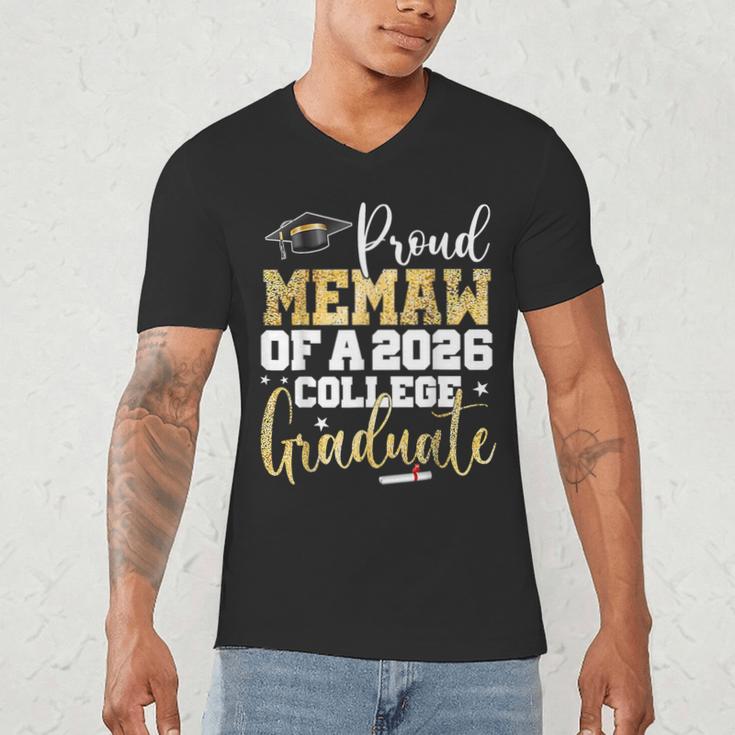 Proud Memaw Of 2026 Graduate College Graduation Men's V-Neck T-Shirt