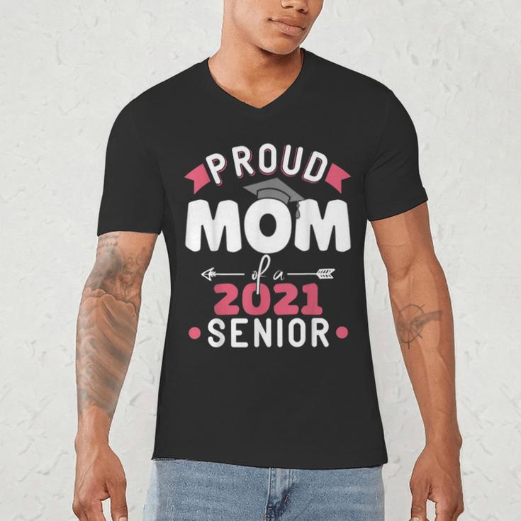 Proud Mom Of a 2021 Senior Year School Graduation Party Men's V-Neck T-Shirt