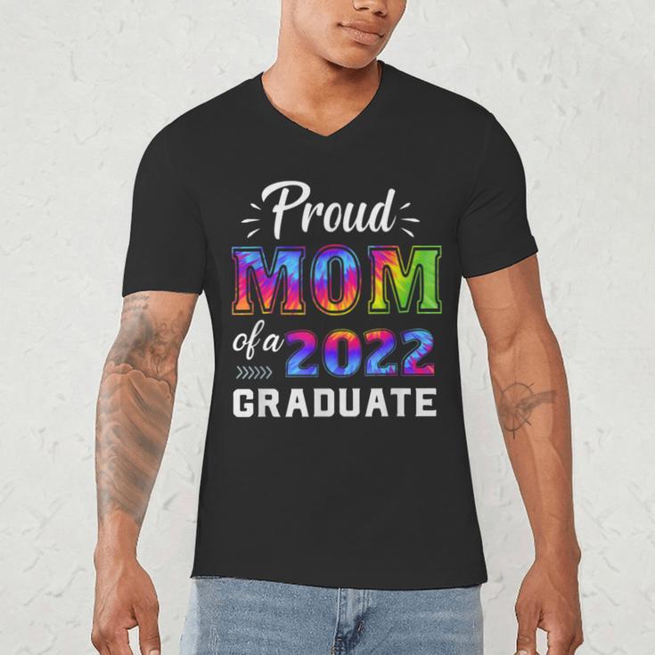Proud Mom Of a 2022 Graduate Matching Tie Dye Graduation Men's V-Neck T-Shirt