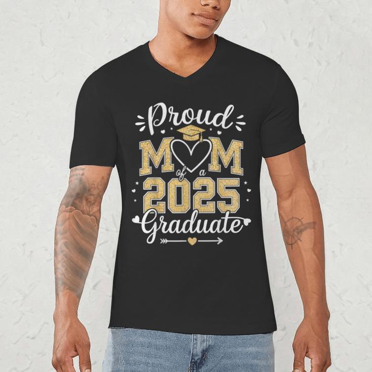 Proud Mom Of a 2025 Graduate Class Of 2025 Graduation Men's V-Neck T-Shirt
