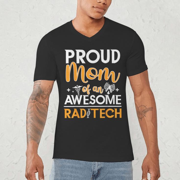 Proud Mom Of An Awesome Rad Tech Graduation Matching Family Men's V-Neck T-Shirt