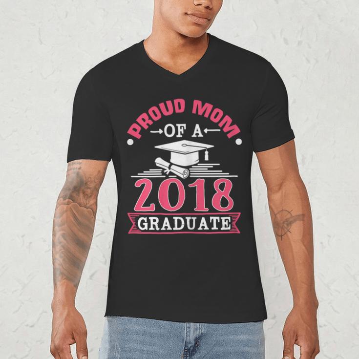 Proud Mom Of A Class 2018 Graduate Graduation T-Shirt Men's V-Neck T-Shirt