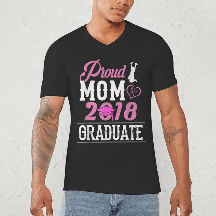 Proud Mom Of A Class 2018 GraduateShirt Graduation Men's V-Neck T-Shirt
