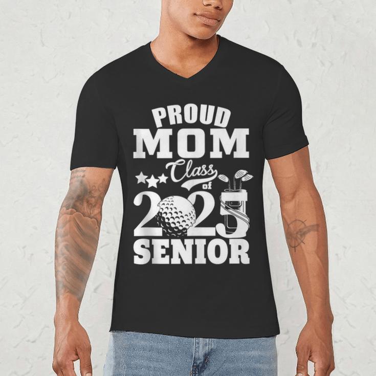 Proud Mom Class Of 2025 Graduation Senior Golf Player Mom Men's V-Neck T-Shirt