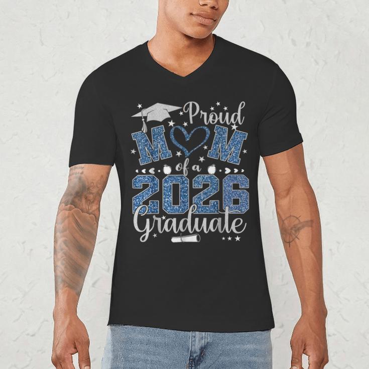 Proud Mom Of a Class Of 2026 Graduate Senior Graduation Men's V-Neck T-Shirt