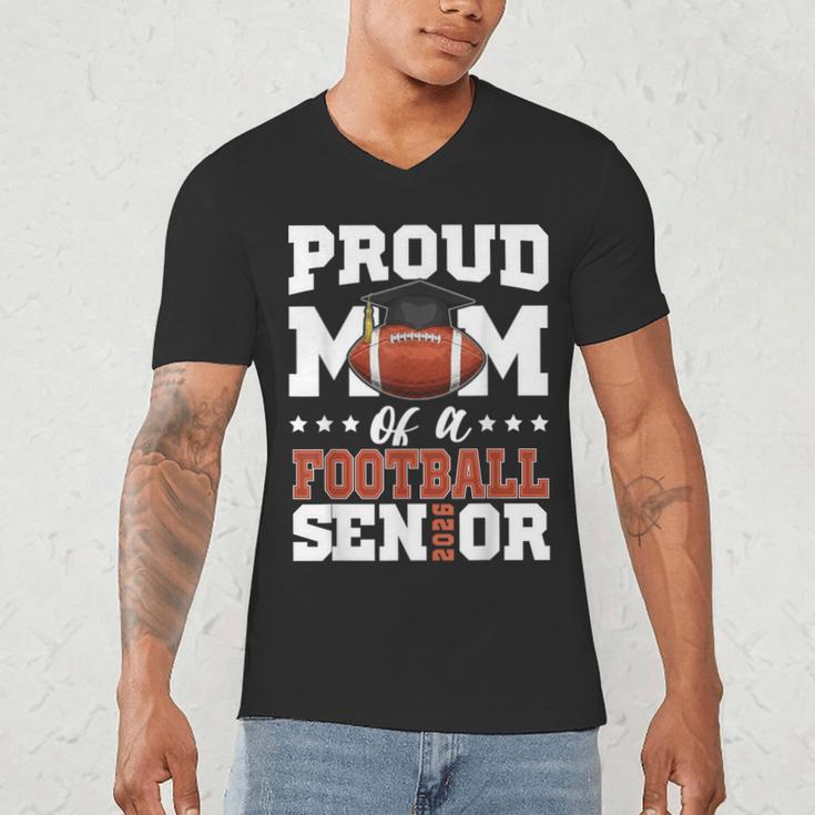 Proud Mom Of a Football Senior 2026 Graduation Gifts Men's V-Neck T-Shirt
