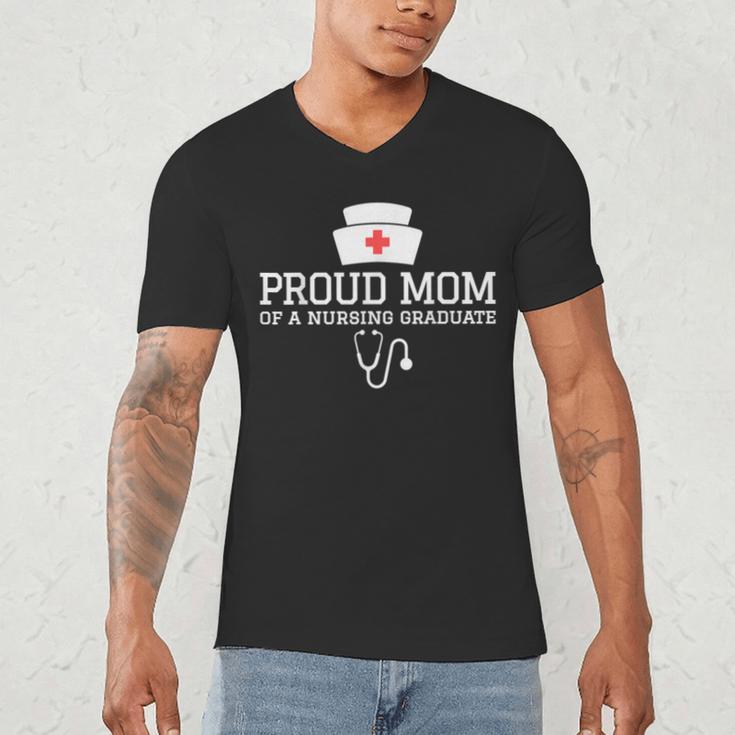 Proud Mom Of a Nursing Graduate Nurse Senior 2026 Graduation Men's V-Neck T-Shirt