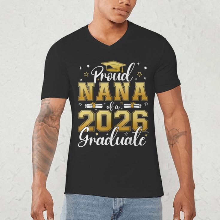 Proud Nana Of a Class Of 2026 Graduate Senior Graduation Men's V-Neck T-Shirt