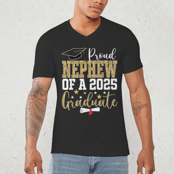 Proud Nephew Of A 2025 Graduate Nephew Graduation 2025 Men's V-Neck T-Shirt