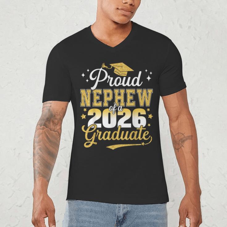 Proud Nephew Of a Class Of 2026 Graduate Senior Graduation Men's V-Neck T-Shirt