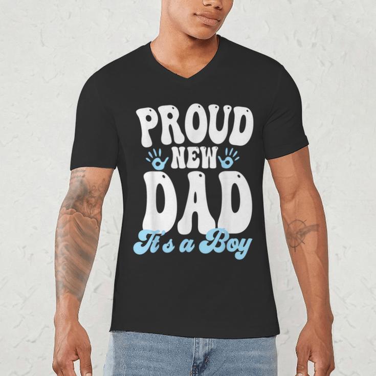 Proud New Dad It's A Boy Father To Be Soon To Be Dad Men's V-Neck T-Shirt