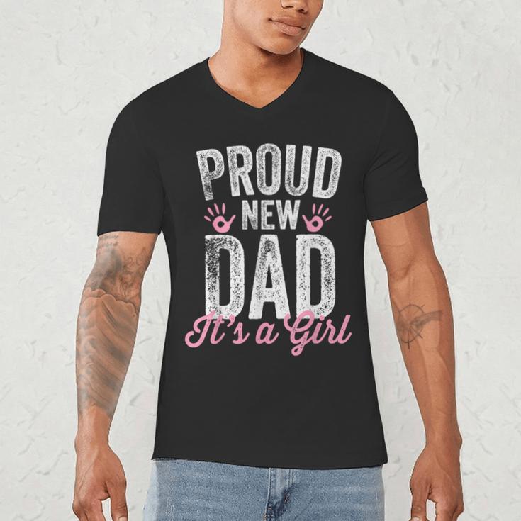 Proud New Dad It's A Girl Father To Be Soon To Be Dad Men's V-Neck T-Shirt