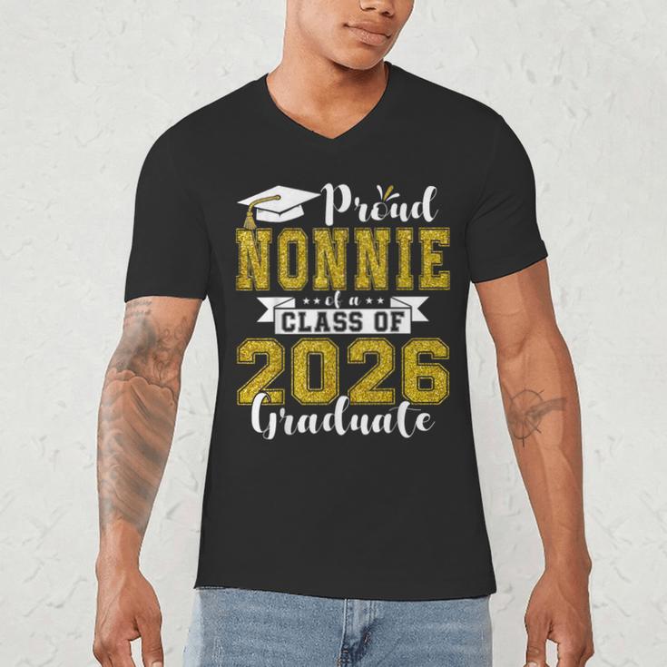Proud Nonnie Of a Class Of 2026 Graduate Graduation 2026 Men's V-Neck T-Shirt