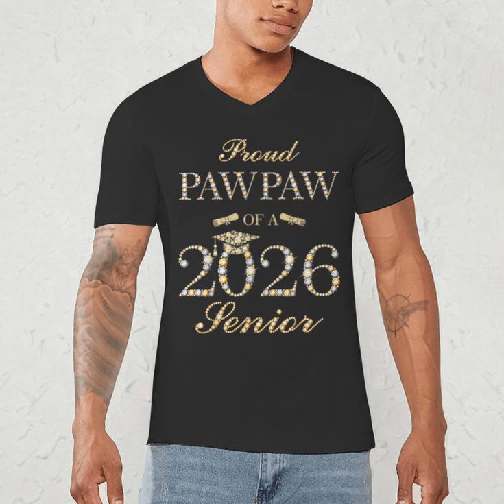 Proud Pawpaw Of A 2026 Senior Graduate Graduation Men's V-Neck T-Shirt