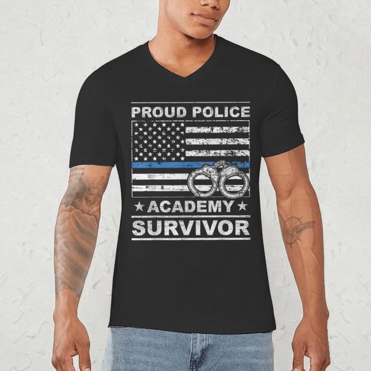 Proud Police Academy Survivor Graduation Men's V-Neck T-Shirt