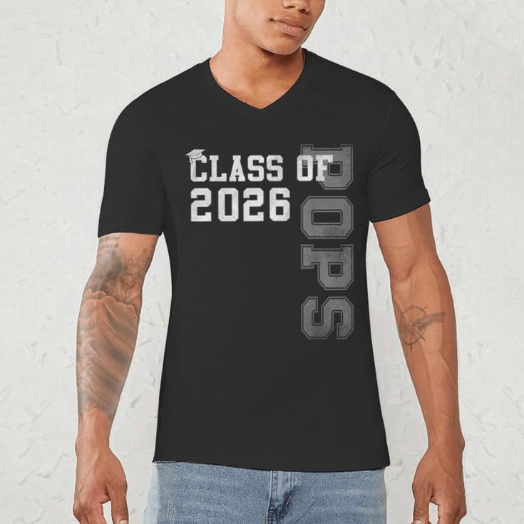 Proud Pops Of A 2026 Graduate Grad Senior Graduation Men's V-Neck T-Shirt