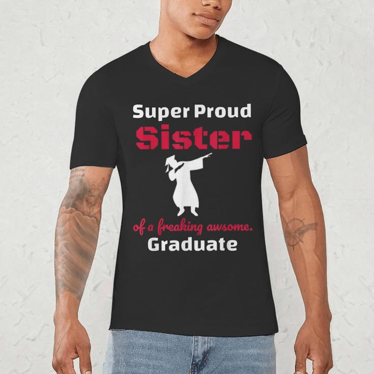 Proud Sister Of 2018 Graduate Dabbing Graduation Men's V-Neck T-Shirt