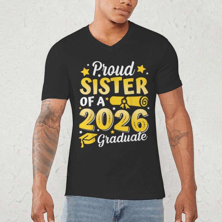Proud Sister Of A 2026 Graduate Senior Class Graduation Men's V-Neck T-Shirt