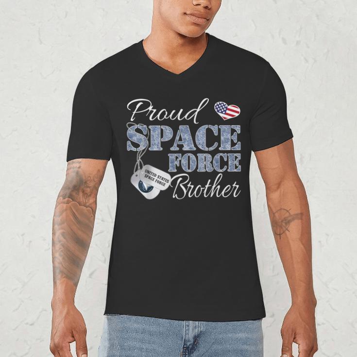 Proud Space Force Brother Space Force Graduation Tee Men's V-Neck T-Shirt