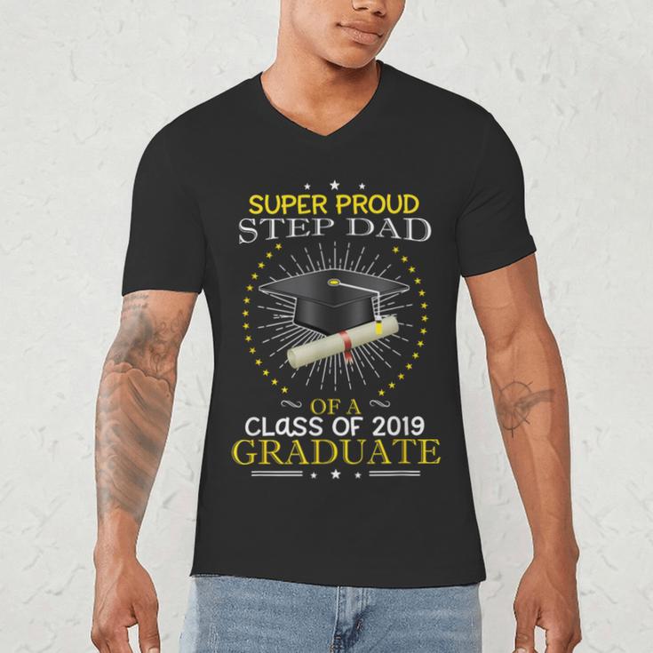 Proud Step Dad The Class Of 2019 Graduate Graduation Shirt Men's V-Neck T-Shirt