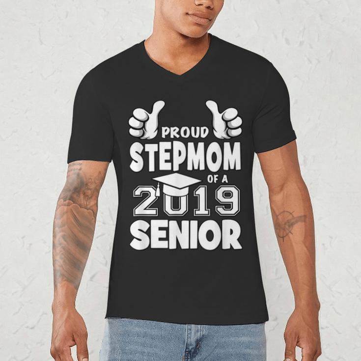 Proud Stepmom Of A 2019 Senior School Graduation Shirt Men's V-Neck T-Shirt