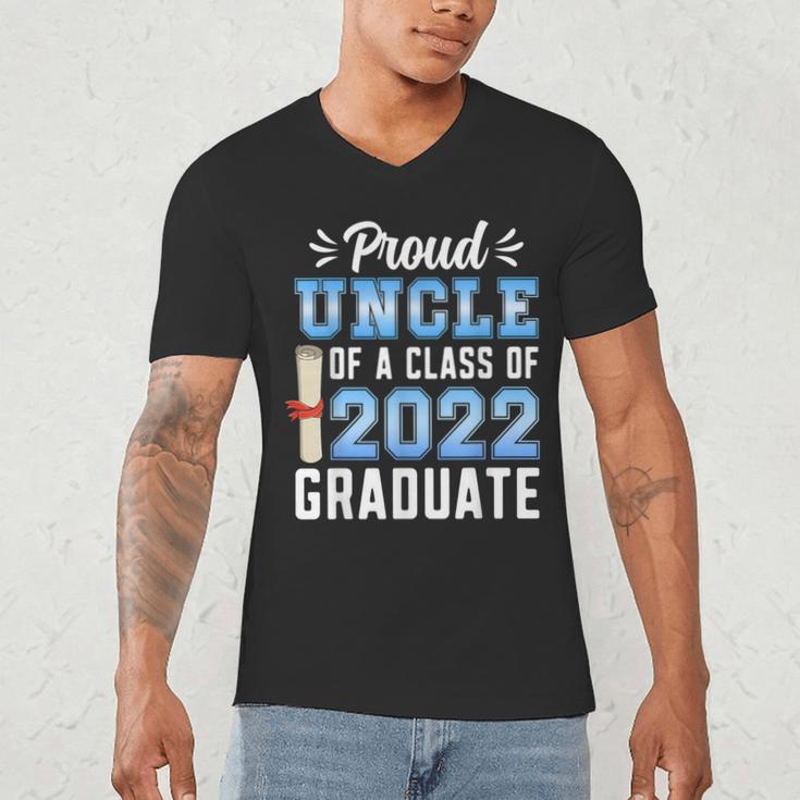 Proud Uncle Of A Class Of 2022 Graduate 22 Senior Graduation Men's V-Neck T-Shirt