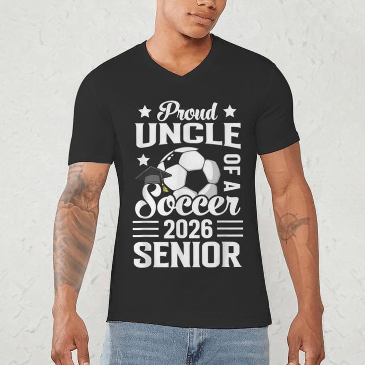 Proud Uncle Of a Soccer Senior 2026 Graduation Men's V-Neck T-Shirt