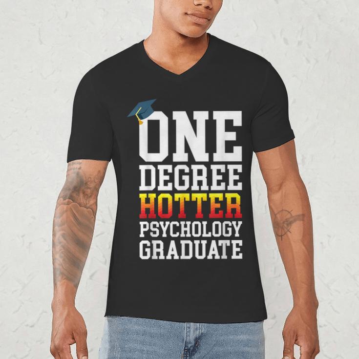 Psychology Graduation Shirt Hotter By One Degree University Men's V-Neck T-Shirt