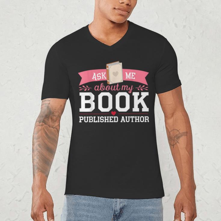Published Author Ask Me About My Book Men's V-Neck T-Shirt