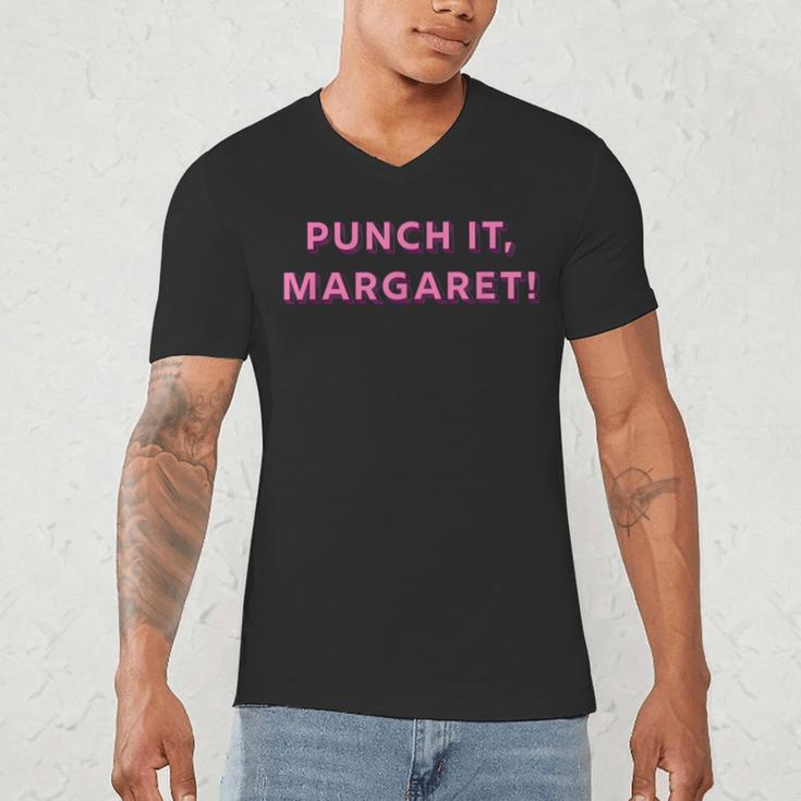 Punch It Margaret Vintage Retro 1980's Nostalgia Men's V-Neck T-Shirt