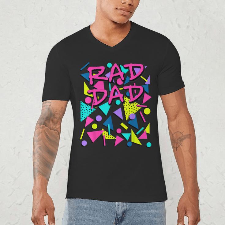 Rad Dad 80s Throwback Men's V-Neck T-Shirt