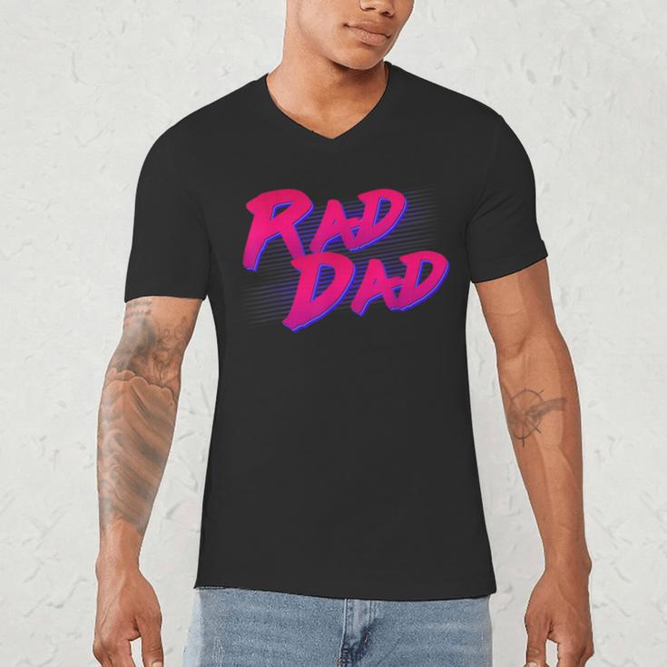 Rad Dad Retro Men's V-Neck T-Shirt Rad Dad Retro Men's V-Neck T-Shirt