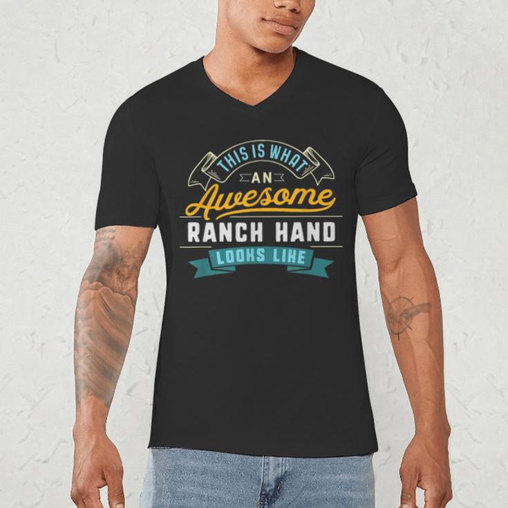 Ranch Hand Shirt Awesome Job Occupation Graduation Men's V-Neck T-Shirt