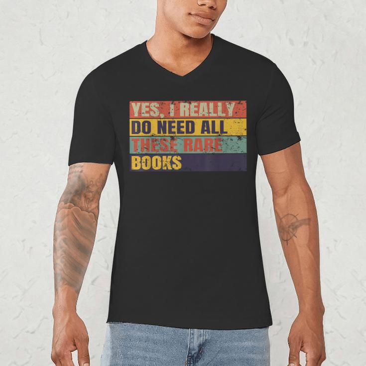 Rare Book Collector Antiquarian Antique Books Collecting Men's V-Neck T-Shirt