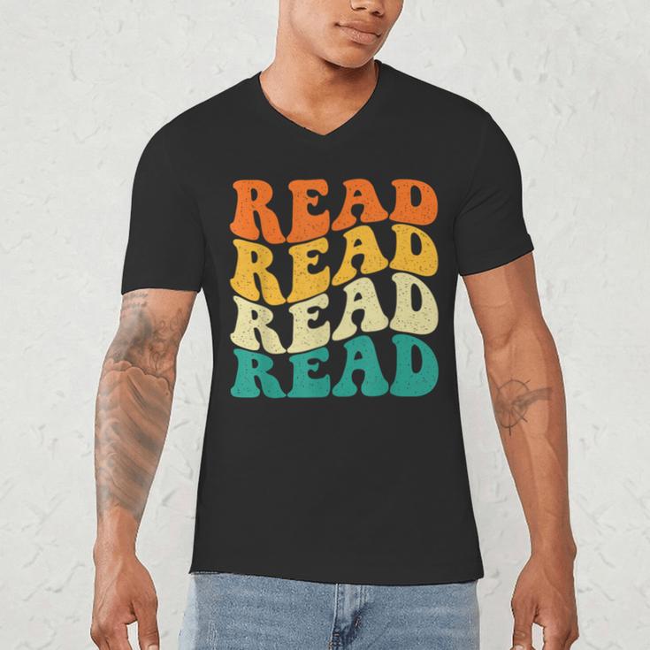 Read Read Read Read Book Lover Reading Bookworm Reader Men's V-Neck T-Shirt