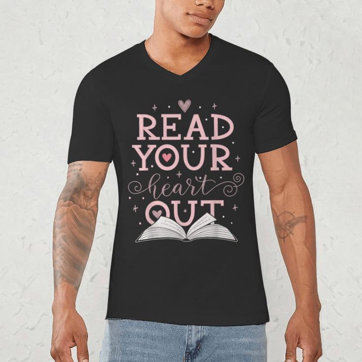 Read Your Heart Out Book Adventures In Pages Men's V-Neck T-Shirt
