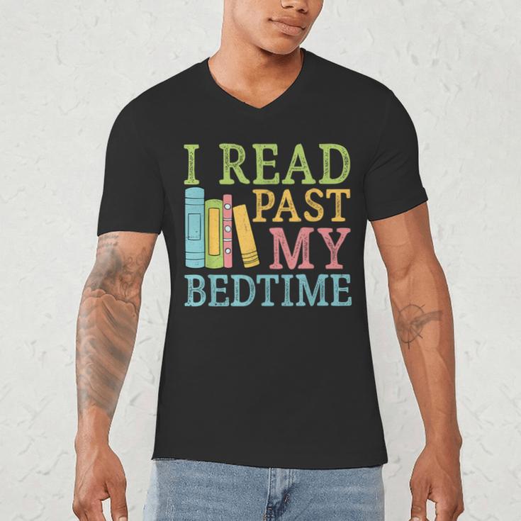 I Read Past My Bedtime Book Quote Humor Men's V-Neck T-Shirt