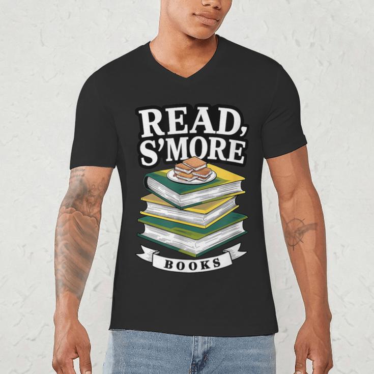 Read S'More Books Marshmallow Reading Smores Men's V-Neck T-Shirt