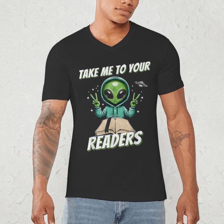 Take Me To Your Readers Across America Read More Books Men's V-Neck T-Shirt