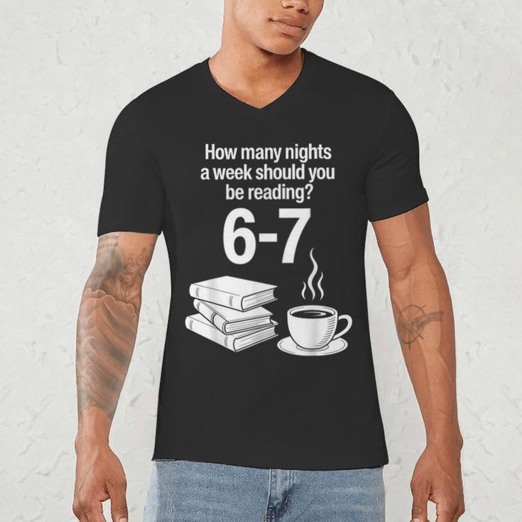 Reading 67 Meme English Teacher Book Lover Men's V-Neck T-Shirt