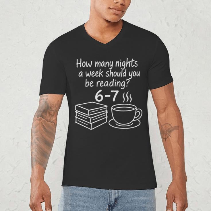 Reading 67 Six Seven English Teacher Book Lover Librarian Men's V-Neck T-Shirt Reading 67 Six Seven English Teacher Book Lover Librarian Men's V-Neck T-Shirt