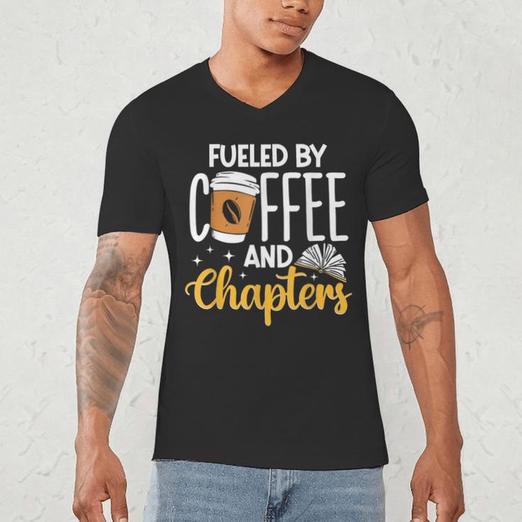 Reading Books Bookcase Book Club Bibliophile Men's V-Neck T-Shirt